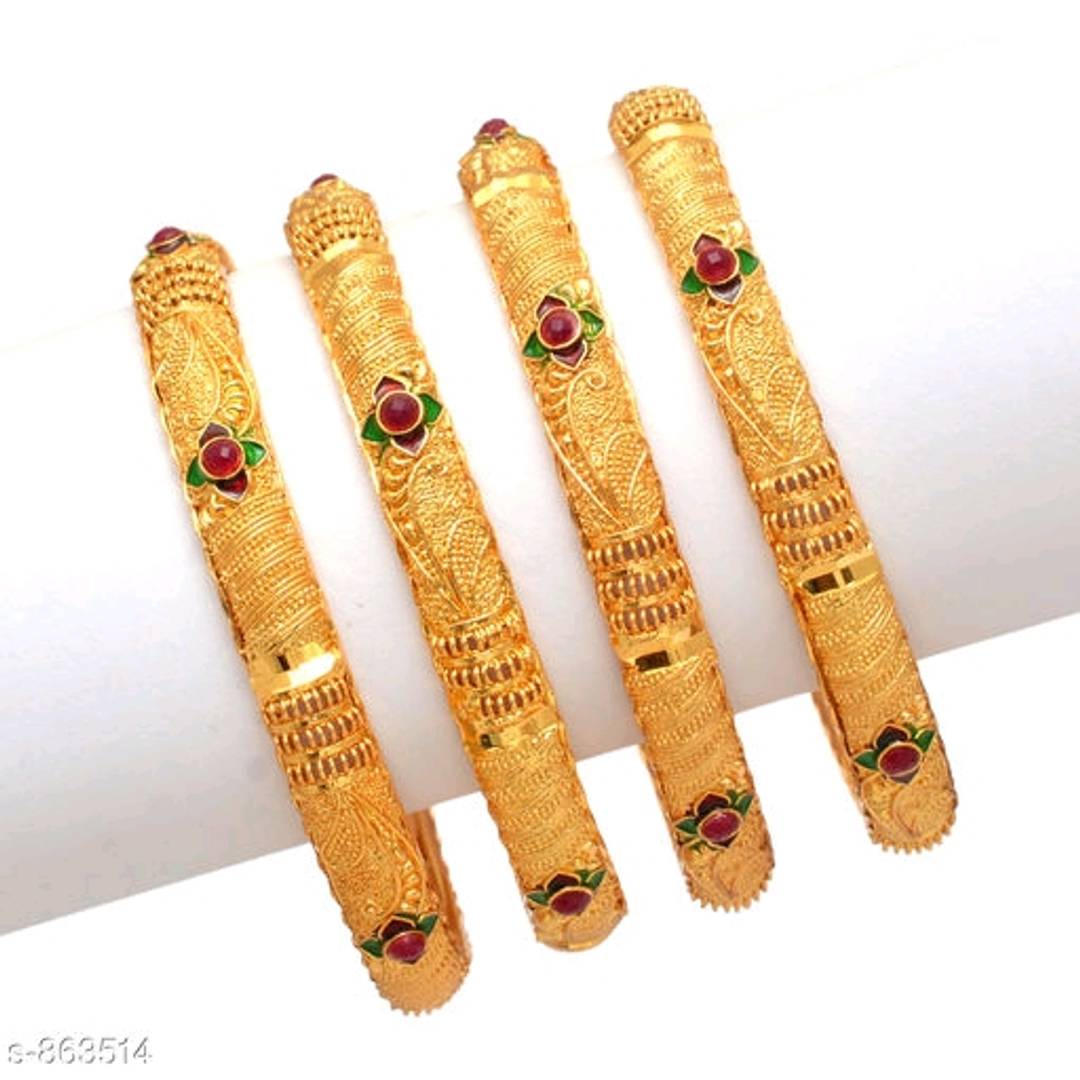 Golden Brass Contemporary Bangle - SVB Ventures